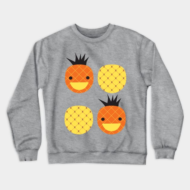 Happy Pineapples I Crewneck Sweatshirt by littleoddforest